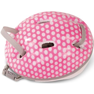 Casque vélo points blancs poupée bébé