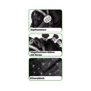 Cheval de dressage en peluche à monter a