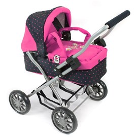 Poussette pour poupée smarty - rose fleu
