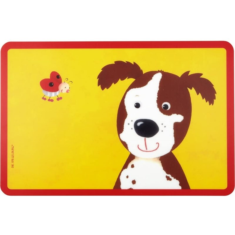 Set de table motif chien - jaune