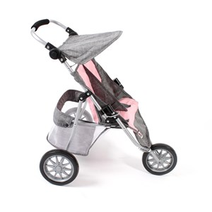 Poussette jogger pour poupées jumelles -