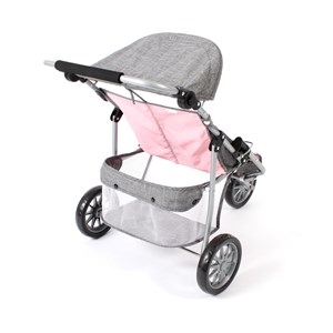 Poussette jogger pour poupées jumelles -