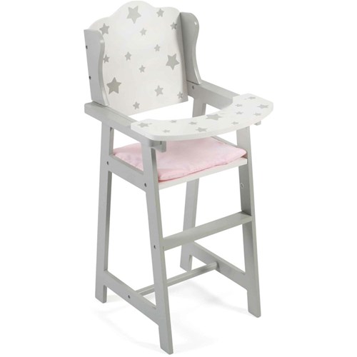 Bayer Chic - Stars - chaise haute de poupée grise