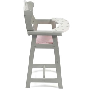 Stars - chaise haute de poupée grise