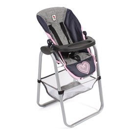 Chaise haute pour poupées, bleu foncé -