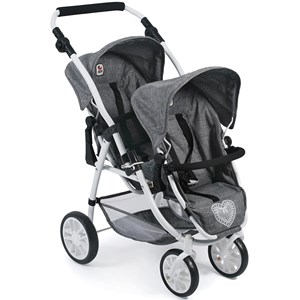 Le buggy twinny pour poupées, anthracite