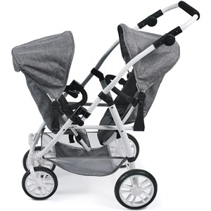 Le buggy twinny pour poupées, anthracite