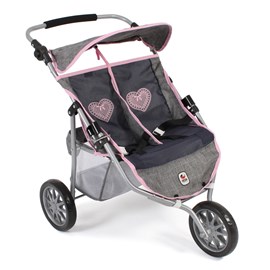 Poussette jogger 3 roues pour poupées ju