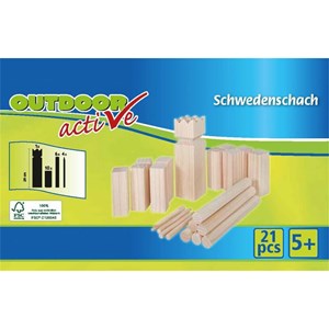 Jeu de construction en bois suédois kubb
