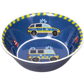 Bol en mélamine motif police - bleu