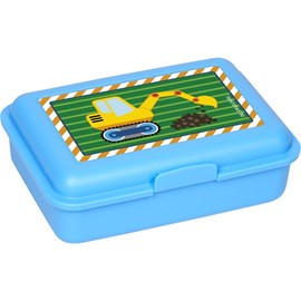 Boîte à déjeuner motif pelleteuse - bleu