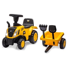 Porteur tracteur cat jaune 2-en-1