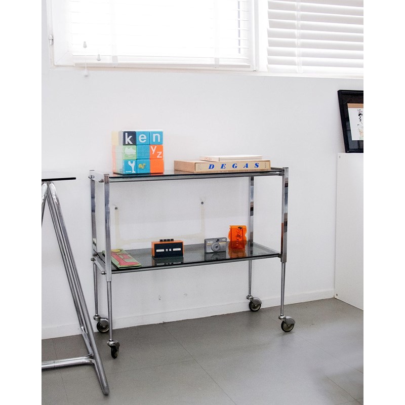 Desserte en métal et verre n°166