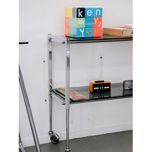 Desserte en métal et verre n°166