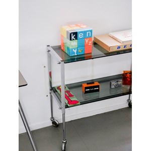 Desserte en métal et verre n°166