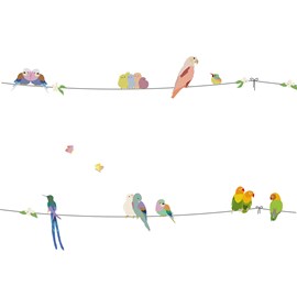 Frise adhésive with the birds