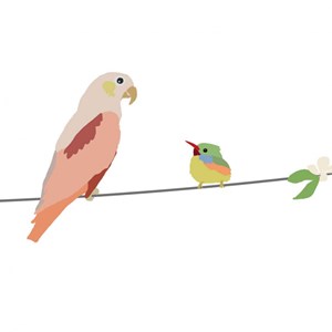 Frise adhésive with the birds