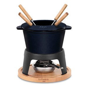 Set à fondue en fonte 4 personnes - mont d'arbois
