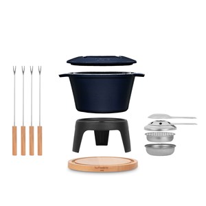 Set à fondue en fonte 4 personnes - mont d'arbois