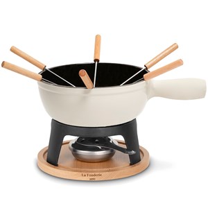 Set à fondue en fonte 6 personnes - mont blanc