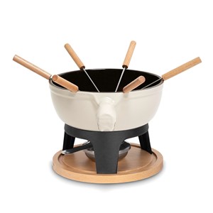 Set à fondue en fonte 6 personnes - mont blanc