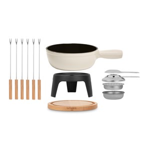 Set à fondue en fonte 6 personnes - mont blanc