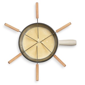 Set à fondue en fonte 6 personnes - mont blanc