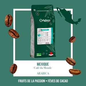 Café bio mexique chiapas - pur arabica - grain 1 kg