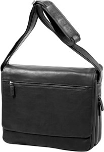 Besace arizona gérard henon cuir de vachette gras pleine fleur gh 5273 Noir