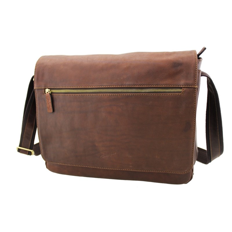 Besace arizona gérard henon cuir de vachette gras pleine fleur gh 5273