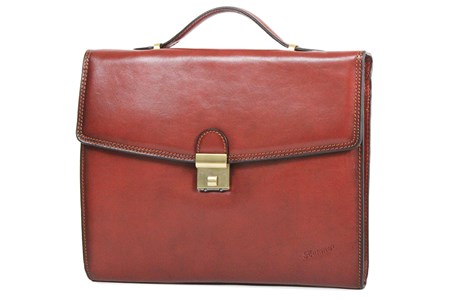 Cartable katana cuir de vachette collet k 68128 Marron