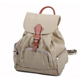 Sac à dos katana nylon garni croûte de cuir de vachette k 29307-sable