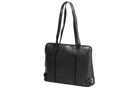 Sac shopping katana en cuir de vachette k 82574 Noir