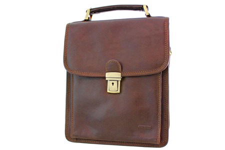 Sacoche katana cuir de vachette gras k36117 Marron