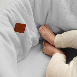 Housse couffin ovale gaze coton jeanne