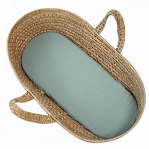 Housse couffin ovale gaze coton jeanne