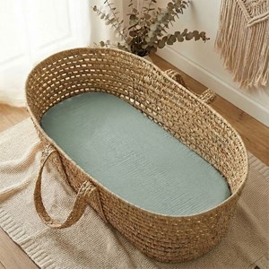 Housse couffin ovale gaze coton jeanne