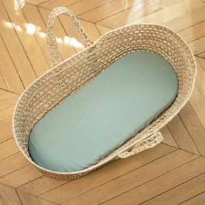 Housse couffin ovale gaze coton jeanne