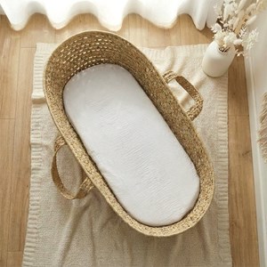 Housse couffin ovale gaze coton jeanne