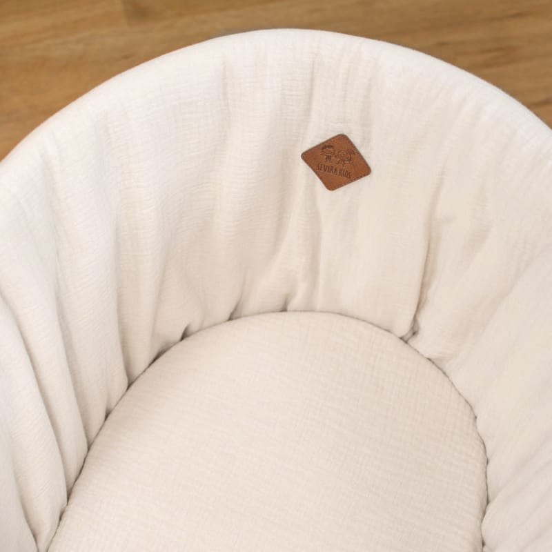 Housse couffin ovale gaze coton jeanne (Sevira Kids) - Image 2