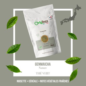 Genmaicha - thé vert bio du japon au riz grillé - sachet 100g