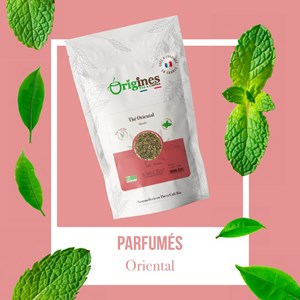 Oriental - thé vert bio de chine aux 2 menthes - sachet 100g