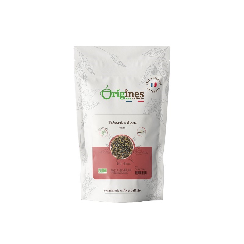 Trésor des mayas - thé vert bio - sachet 100g