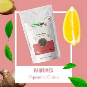 Piquant de citron - thé vert bio gingembre citron - sachet 100g