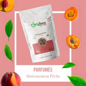 Abricotement pêche - thé blanc bio abricot pêche - sachet 50g