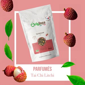 Tai-chi litchi - thé blanc bio litchi - sachet 80g