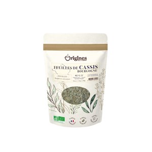 Feuilles de cassis de bourgogne - plantes naturelles bio françaises - sachet 50g