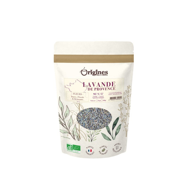 Lavande de provence - plantes naturelles bio françaises - sachet 50g