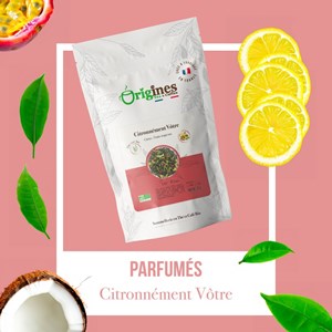 Citronnément vôtre - thé vert bio citron et fruits gourmands - sachet 100g