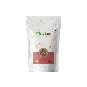 Fraise in love - thé vert & blanc bio à la fraise - sachet 80g